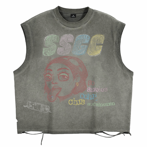 So Serious Corporate Club Cropped Sleeveless Tee (Preorder)